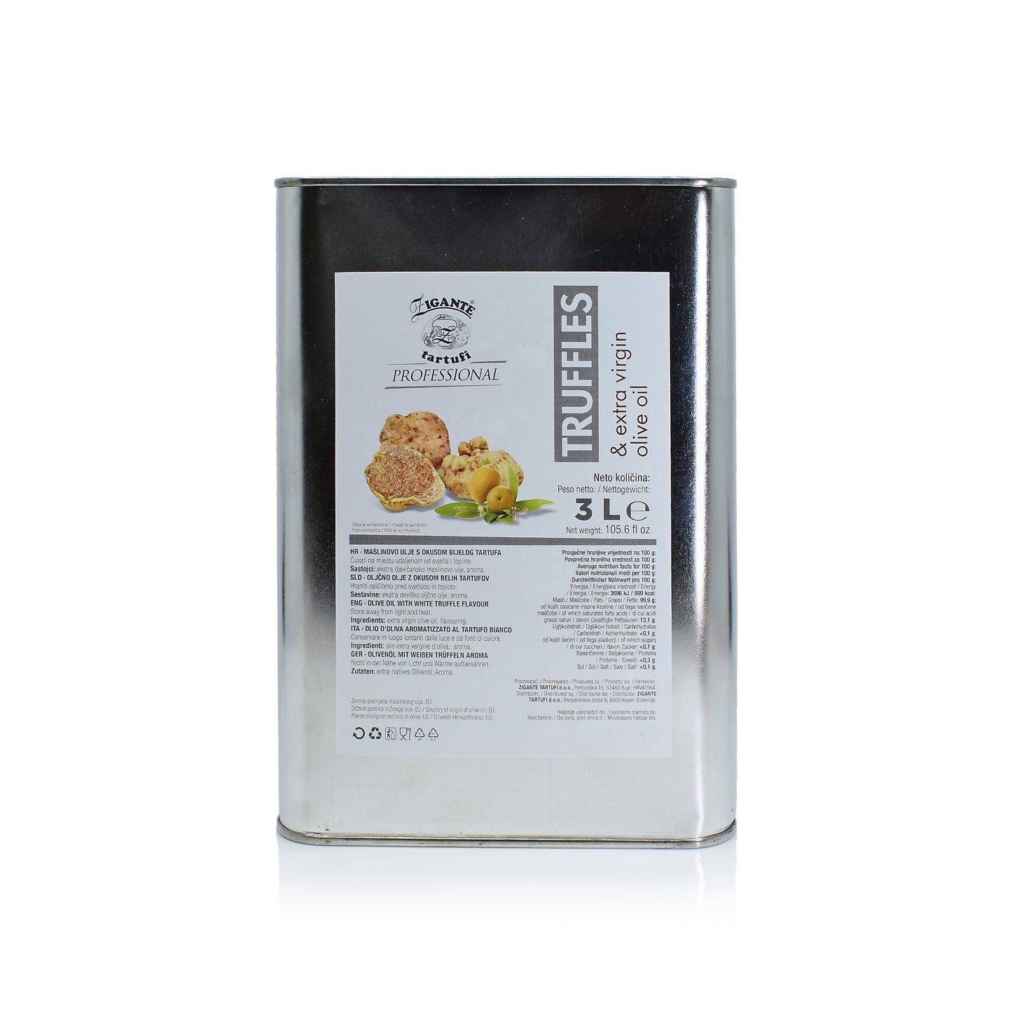 Oljčno olje z okusom belih tartufov pločevinka (1x3L)