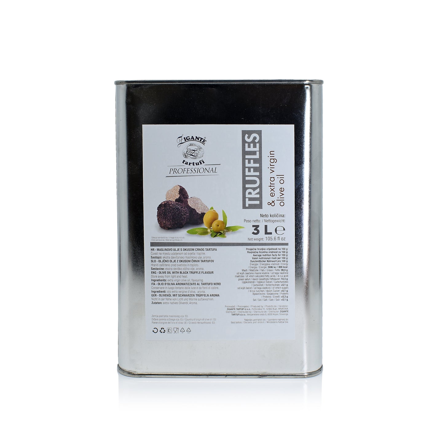 Oljčno olje z okusom črnih tartufov pločevinka (1x3L)